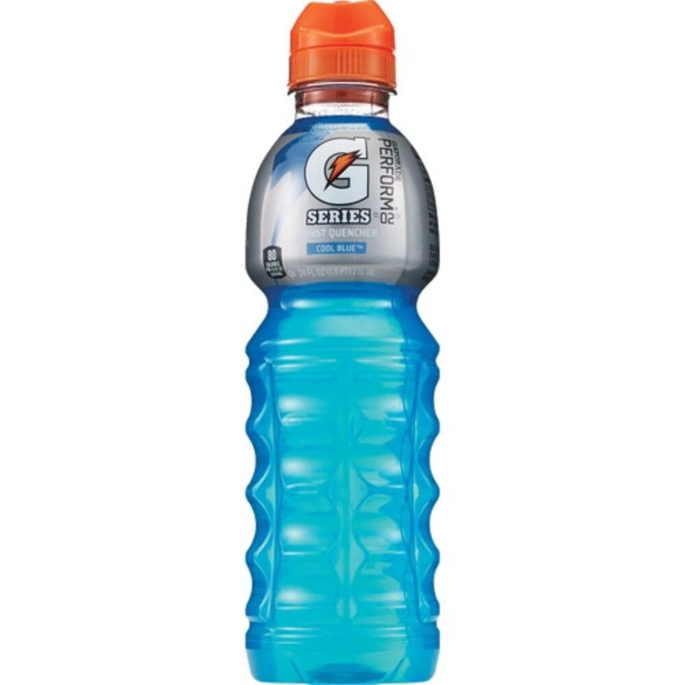 Gatorade Mainline Cool Blue 24 oz Plastic Bottles - Pack of 24