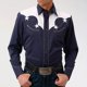 thumbnail image 5 of Camisa estilo occidental retro de mezclilla con cactus para hombre, estilo occidental, informal, para exteriores, calle, uso diario, otoño e invierno, solapa, manga larga, 5 of 5