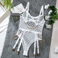 thumbnail image 5 of HUPOM Panties for Women Sexy Mid Waist Pull-On Jumpsuit Sleep Jumpsuit on Clearance White Size S, 5 of 5