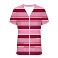 thumbnail image 4 of NTACZA Striped Womens Cardigans Lightweight Open Front Casual Short Sleeve with Pockets Regular Beachwear Coverups Pink, 4 of 5