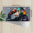 thumbnail image 2 of Colorful Music Loving Chimp Front License Plate, Metal License Plate, Funny Standard Plates Personalized Novelty Decorative For Men/Women/Boys/Girls Car 6×12 Inch, 2 of 6