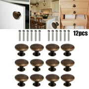 AFQH 12 Pcs Vintage Antique Bronze Knobs Handle Pulls Round Knobs for Cabinet Drawer Kitchen Bathroom Cupboard Home Office Furniture,Cabinet Door Bathroom knobs Hardware