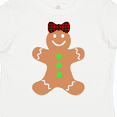 thumbnail image 4 of Inktastic Cute Gingerbread Girl with Red Plaid Bow Boys or Girls Toddler T-Shirt, 4 of 5