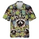 thumbnail image 5 of Camisas de mapache kawaii para hombre, blusas de playa con estampado 3D de animales lindos, blusas casuales de manga corta con solapa y botones para vacaciones, 5 of 5