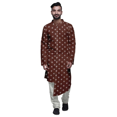 

Atasi Party Wear Kurta Set For Men Mandarin Collar Ethnic Printed Kurta Pajama