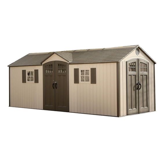 Lifetime Outdoor Storage Shed, 20 ft x 8 ft With Dual Side Entry