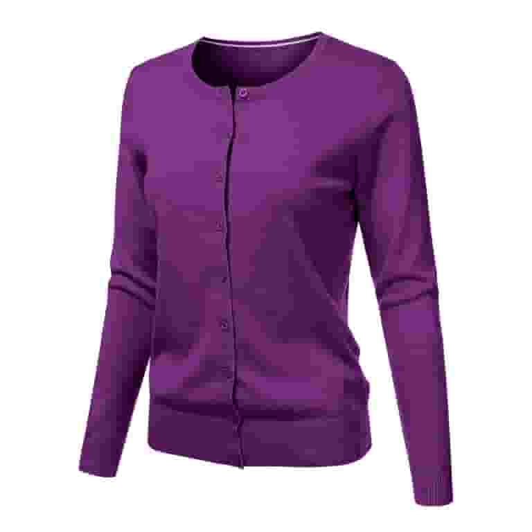 ホットセール - アートトラベルシューズ for Cardigans Silk August Women Cardigan Neck Round Women's Clothing