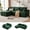 Green, variant on Mangodan Cloud L-Shaped Modular and Deep Seat Sectional Boneless Sofa, Dark Grey