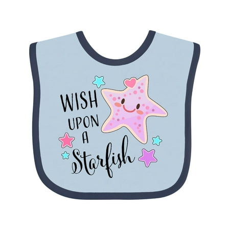 

Inktastic Wish Upon a Starfish- Cute Gift Baby Boy or Baby Girl Bib