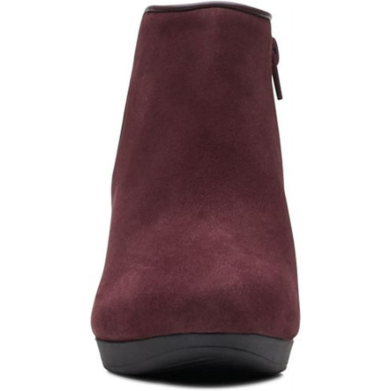 Clarks burgundy on sale ankle boots