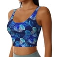 thumbnail image 2 of Fuzoiu Glowing Jellyfish Pattern Print Women's Sports Vest,U-Back Sports Tank,Gym Vests,Athletic Sleeveless Shirts,Exercise Undershirts,Yoga, Gym, and Dance Wear-Small, 2 of 8