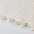 thumbnail image 4 of MallenHome 3-PCs Diamond Quilt with Ruffle Edge Bedspread/Coverlet Ivory Color King Size, 4 of 4