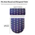 thumbnail image 6 of HELLHERO Moon and Star Pattern Polyester Fabric Toilet Lid Covers for Hotel, Stretch Elastic Installation Washable, Easy to Install, U-Shaped, 6 of 6