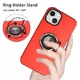 thumbnail image 4 of For Apple iPhone 15 Plus 6.7 inch Metal Ring Stand Magnetic Car Mount Hybrid Impact Protective Shockproof Case Cover Red, 4 of 5