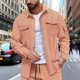 thumbnail image 1 of pstuiky Camisas de manga larga abrigadas para hombre, Chaqueta tipo cárdigan de manga larga con solapa y botones, color liso, para hombre, con múltiples bolsillos camisetas de hombre s, 1 of 5
