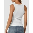 thumbnail image 2 of Women's Crew Neck Tank Tops Breathable Slim Fit Sleeveless Design Trendy Going Out Tops, 2 of 4