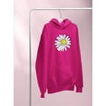 thumbnail image 3 of Daisy Hand Drawn Doodle Hoodie Women -Image by Shutterstock, Female 5X-Large, 3 of 4