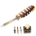thumbnail image 3 of LAFGUR Feather Pen, Vintage Pen Fountain Pens, For Writing School Supplies DIY Craft Collection Banquet Signature, 3 of 8