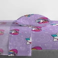 JoJo Siwa Rainbow Unicorn Bow Purple 5 Piece Full Bed Set, 100