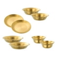 thumbnail image 2 of Juego de vajilla de acero inoxidable con platos y cuencos, vajilla ligera para exteriores 8 piezas de oro, 2 of 9