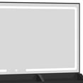 thumbnail image 3 of Craftian Vanity Desk Set with Mirror and Lights, Makeup Table with Charging Station, Black, 3 of 9