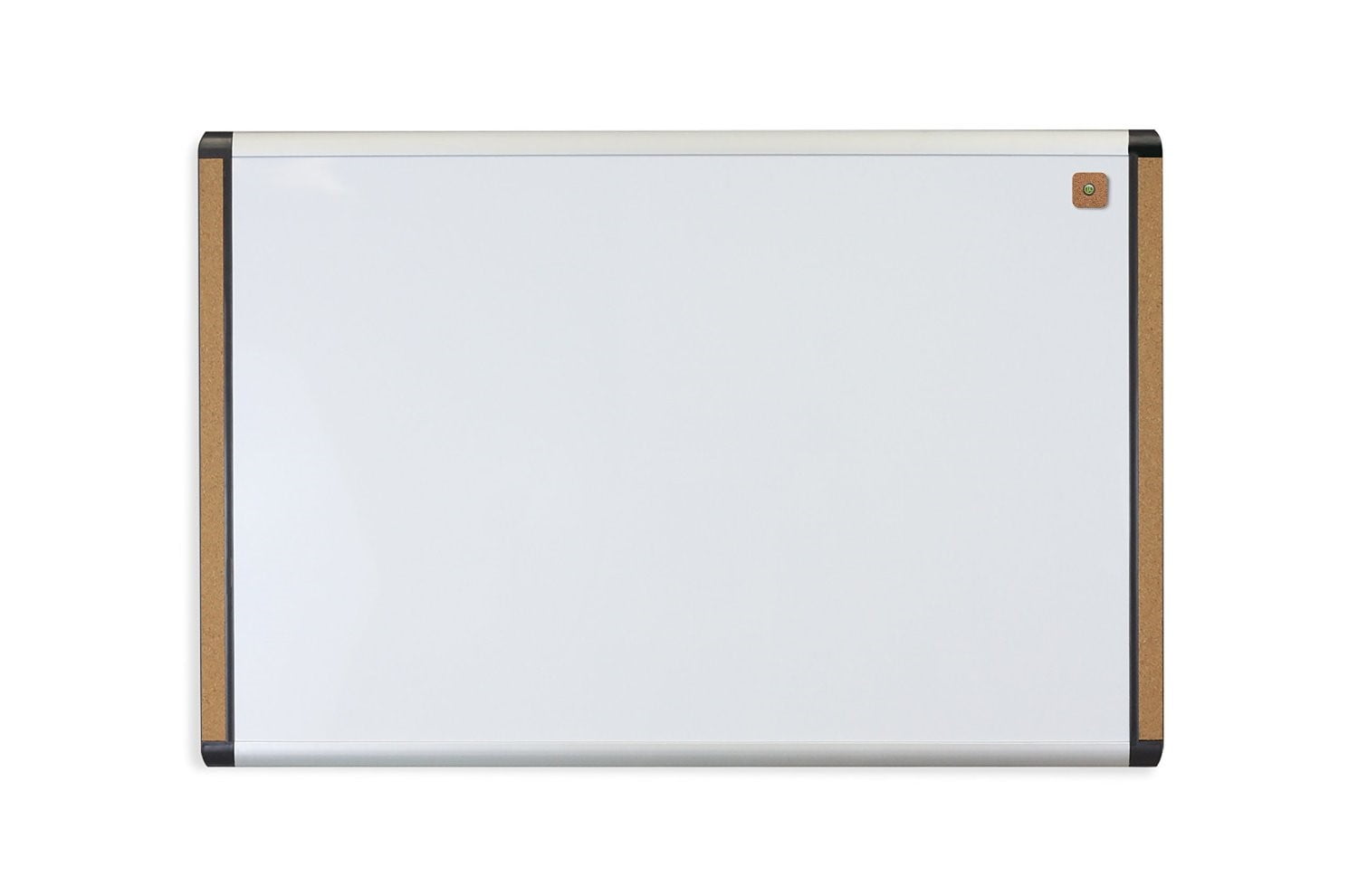 U Brands PinIt Dry Erase Board, 35 x 23", Black and Grey