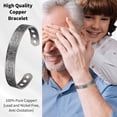 thumbnail image 3 of Metaljc Magnetic Copper Cuff Bracelet for Men Women with 3500 Gauss Neodymium Magnets, 3 of 6