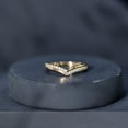thumbnail image 6 of Rosec Jewels 1/4 CT Womens Elegant Diamond Chevron Ring in Pave Setting, 14K Yellow Gold, US 10.50, 6 of 9