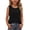 Black, variant on Girls Cotton Linen Tank Tops Kids Summer Flowy Cute Sleeveless Crewneck Tunic Tops Loose Fit Casual T Shirt 4-14 Years