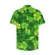 thumbnail image 4 of Ceisia Men's St. Patrick's Day All-Over Shamrock Print Short Sleeve Turndown Collar Stretch Casual Shirt Green M Gifts, 4 of 5