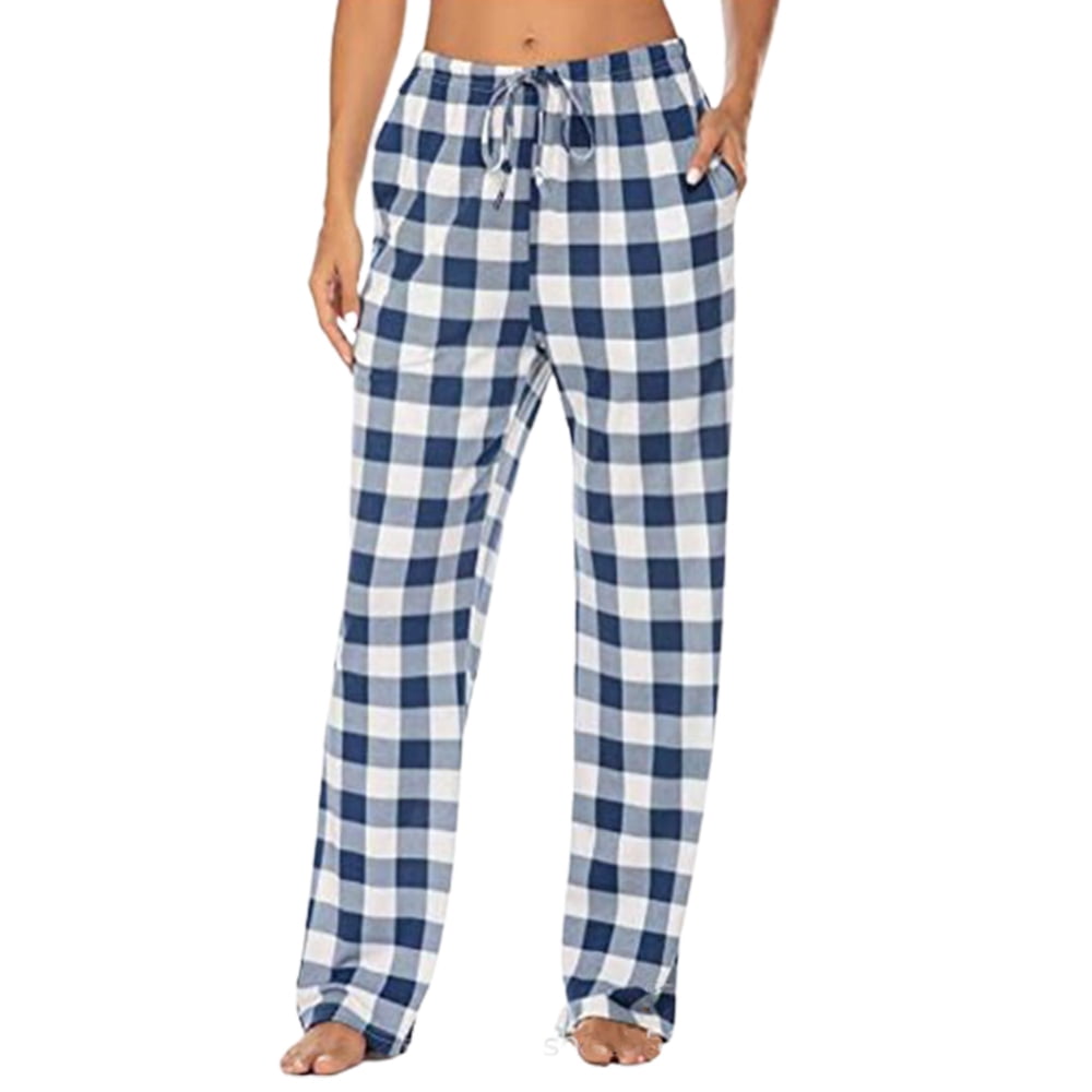 Powerdelux Women's Plaid Pajama Pants Flannel Comfy Soft Pj Lounge