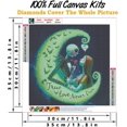 thumbnail image 2 of Descuento 5D DIY Diamond Painting by Number Kits para adultos, redondo taladro completo punto de cruz bordado artes artesanía decoración del hogar, Halloween Jack y Sally con luna (11.8 × 15.7 in) JAMW Sencillez, 2 of 5