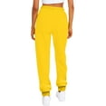 thumbnail image 3 of Grianlook Womens High Waisted Sweatpants Drawstring Jogger Sweat Pants Cinch Bottom Workout Gym Trousers with Pocket Yellow M, 3 of 3