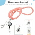 thumbnail image 4 of DESIGNICE Retractable Rhinestones Lanyard Keychain Necklace for Key&Badge Card Holder, 4 of 7