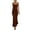 Coffee, variant on Women's Dresses Resort Style Beach Slim Sleeveless Maxi Dress Thin Strap Vacation Fishtail Dress