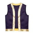 thumbnail image 5 of iiniim Men's Soft Velvet Sleeveless Vest Arabian Prince Lamp Cosplay Halloween Waistcoat Purple XXL, 5 of 7
