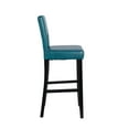 thumbnail image 4 of Linon Jevon 30" Indoor Wood Bar Stool, Aegean Blue Faux Leather, 4 of 7