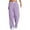 Purple, variant on Jalioing Summer Pajama Pants for Women Elastic Waist Loose Plaid Lounge Pants with Pocket Casual Sleepwear