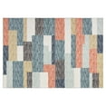 thumbnail image 3 of GlowSol 4'x6' Modern Geometric Area Rug Washable Non Slip Low Pile Rug Soft Foldable Thin Accent Rugs for Dining Room Bedroom, Blue/Multi, 3 of 7