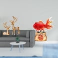 thumbnail image 2 of Escultura de fusión de reno europeo y koi chino, elegante artesanía coleccionable para decoración de entrada de oficina en casa en vacaciones y, 2 of 8