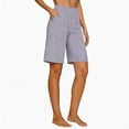 thumbnail image 2 of YueHuiYing Womens Bermuda Golf Shorts Inseam - Quick Dry Active Shorts with Pockets Athletic and Breathable, 2 of 5