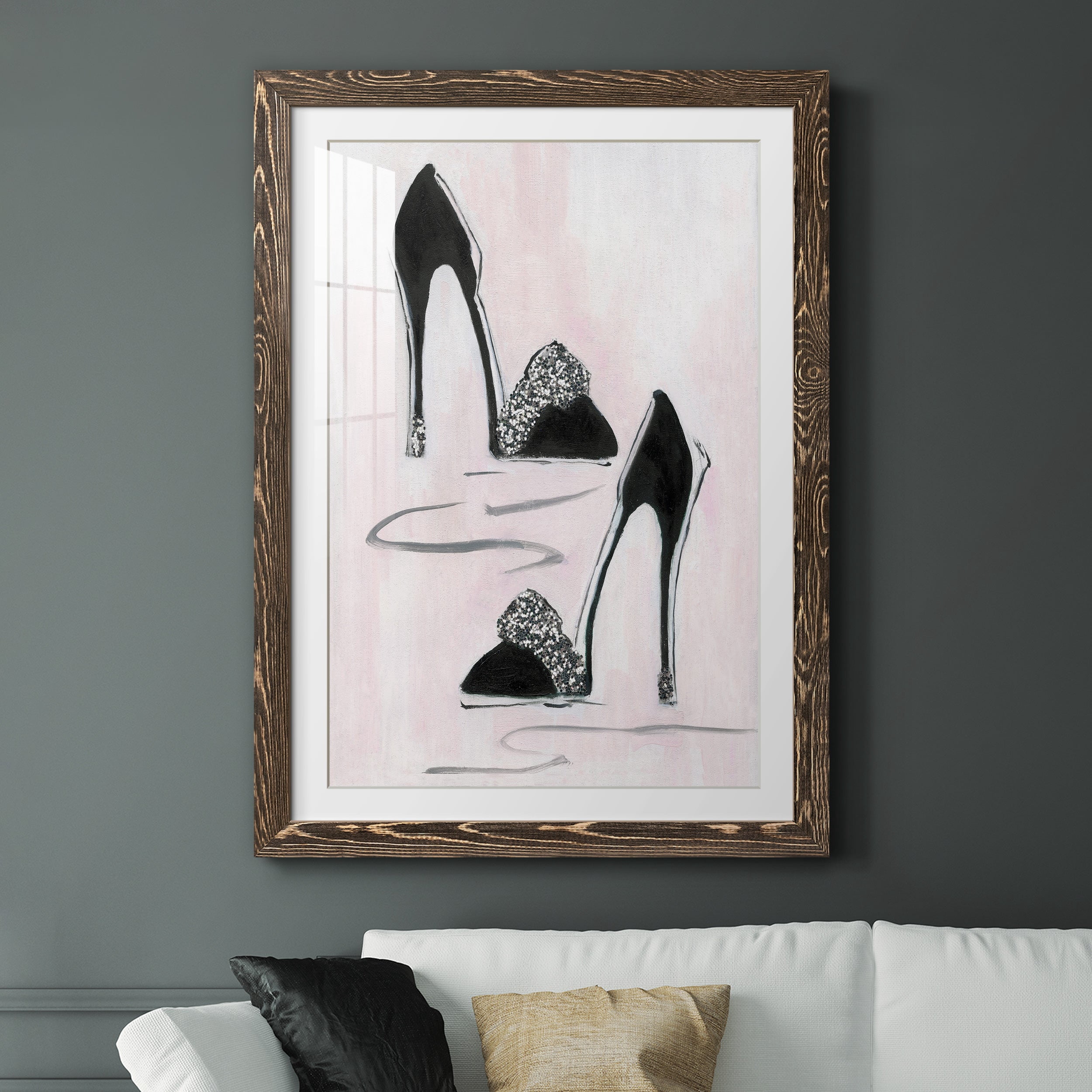 Shoes That Dazzle II - Premium Framed Print - Distressed Barnwood Frame - Ready to Hang