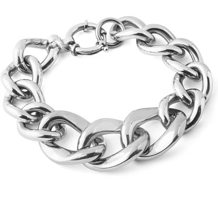 Women's Stainless Steel Curb Link Chain Bracelet