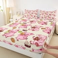 thumbnail image 3 of Manfei Funny Pig Full Size Sheets 4-Piece for Kids Children, Kawaii Farm Animal Bed Sheets, Cute Piggy Sheet Sets, Lightweight Room Decor, 3 of 6