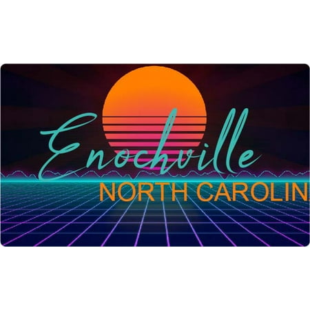 

Enochville North Carolina 4 X 2.25-Inch Fridge Magnet Retro Neon Design