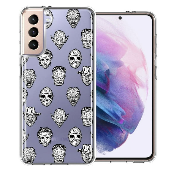 MUNDAZE For Samsung Galaxy S21 Plus Halloween Horror Villains Design Double Layer Phone Case Cover