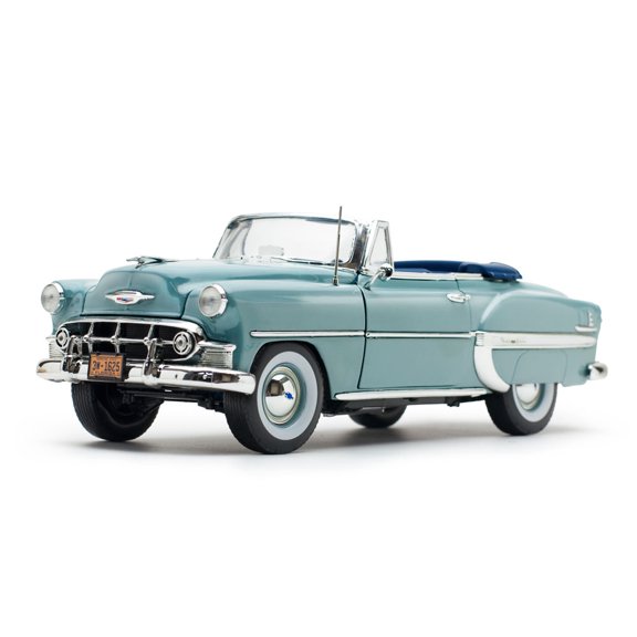 1953 Chevrolet Bel Air Open Convertible Horizon Blue 1/18 Diecast Model Car by Sunstar
