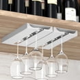 thumbnail image 5 of LZLINGMEI 4 Pack Wine Glass Holder, Glass Holder for Hanging Wine Glass Rack Hanging Self-Adhesive, Wine Glasses Holder Under Cabinet Stemware Rack No Drilling for Kitchen Bar Restaurant, 5 of 7