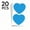 Blue, variant on 20 Pcs Large Red Heart Stickers (3.7 x 3.9 Inch) for Kids – Big Adhesive Name Labels for Preschool, Classroom, DIY Crafts & Parties