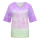 thumbnail image 2 of Blusas de Manga Corta Casuales para las Mujeres con Cuello en V, Top de Poliéster de Moda de Verano para el Uso Diario, 2 of 6